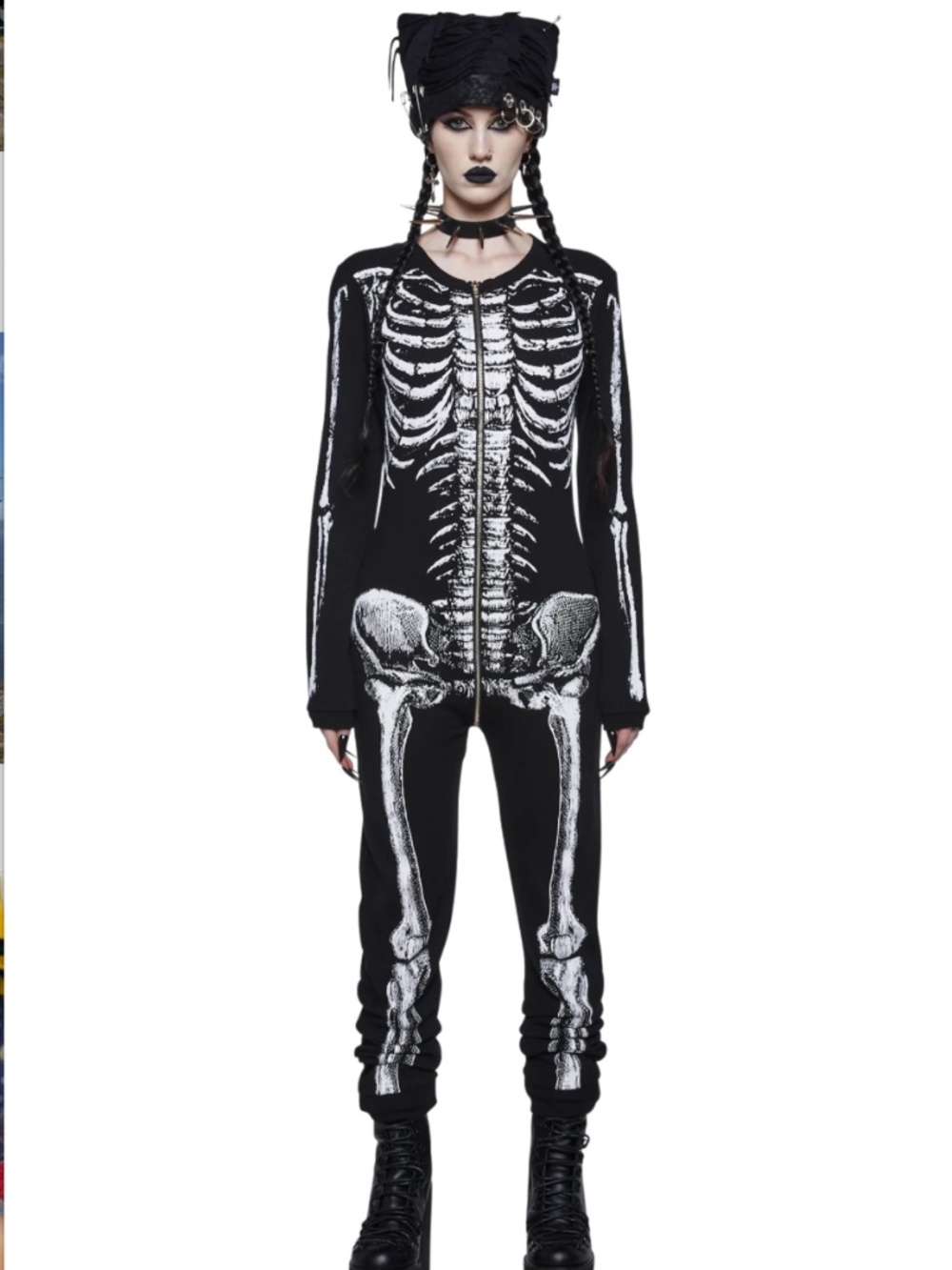 New with Tags Dolls Kill Lazy Bones Thermal Onesie Jumpsuit